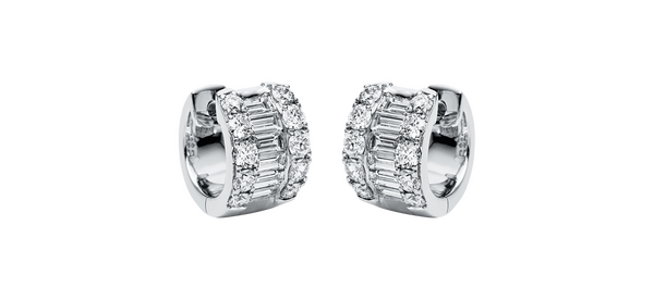 Brogle Selection diamond hoop earrings Brogle Selection diamond hoop earrings