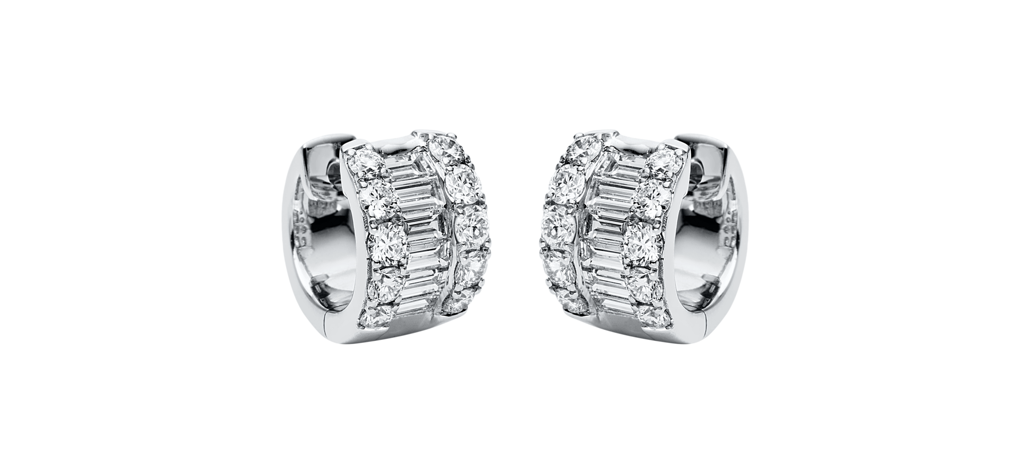 Brogle Selection diamond hoop earrings Brogle Selection diamond hoop earrings
