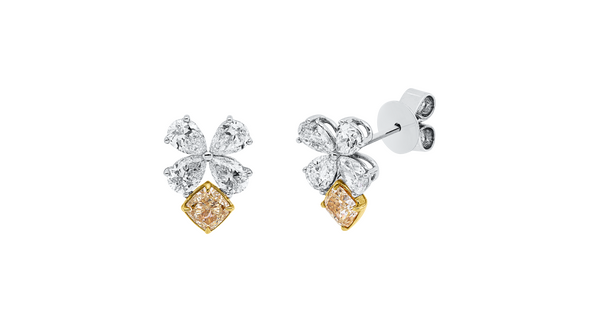 Brogle Selection bicolour diamond stud earrings