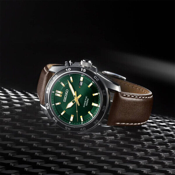 uhr herren stahl lederband datum kinetik sports a862cbdca436bee8b