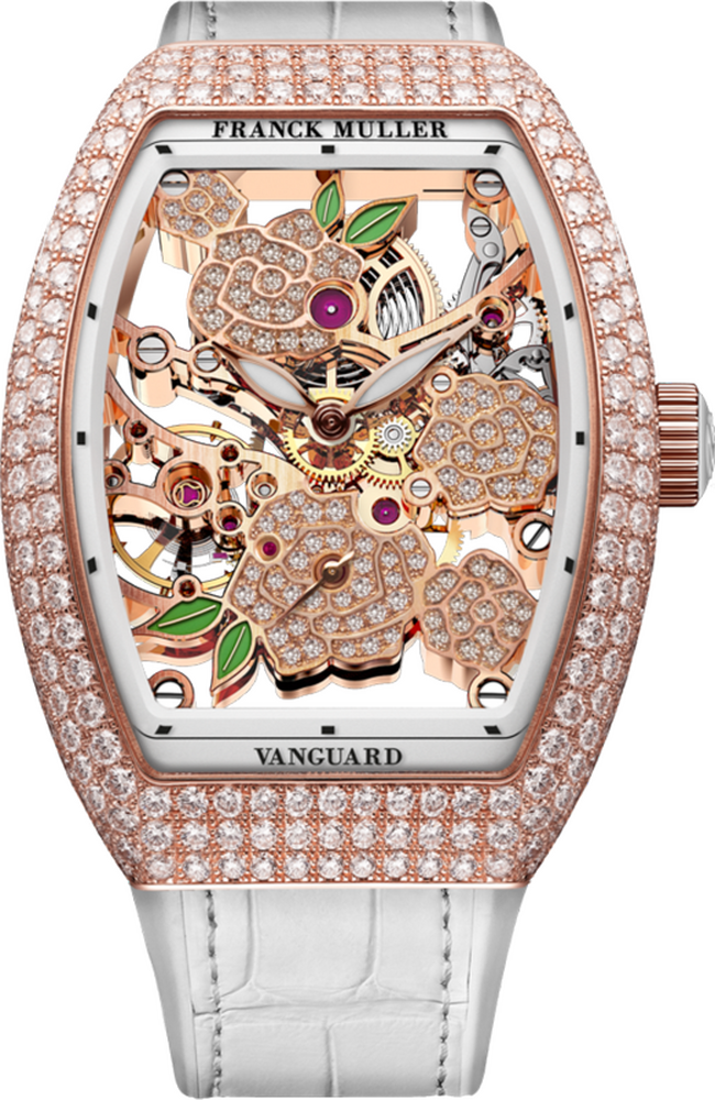 Franck Muller Vanguard Rose Skeleton 42.3 x 32mm