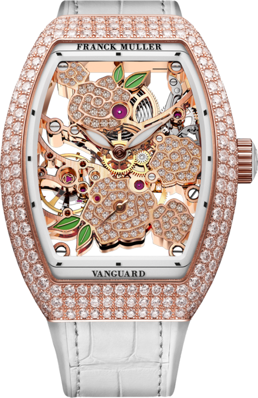 Franck Muller Vanguard Rose Skeleton 42.3 x 32mm Franck Muller Vanguard Rose Skeleton 42.3 x 32mm