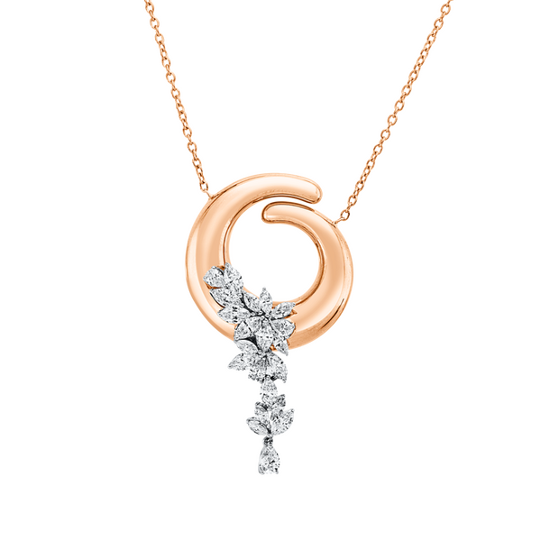 Brogle Selection necklace with bicolour diamond pendant