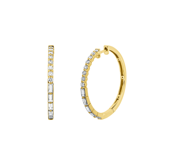 Brogle Selection diamond hoop earrings