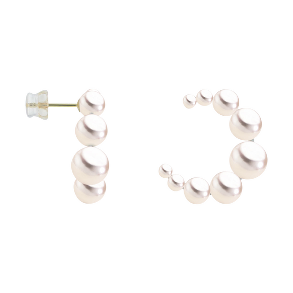 Brogle Selection Ocean Akoya pearl hoop earrings