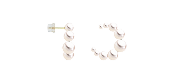 Brogle Classic Akoya pearl hoop earrings Brogle Classic Akoya pearl hoop earrings