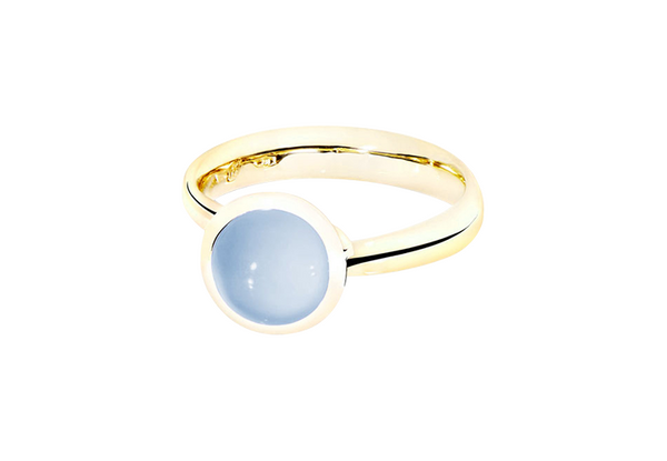 Tamara Comolli Bouton blauer Chalcedon S Ring Tamara Comolli Bouton blauer Chalcedon S Ring