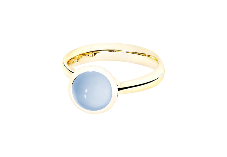 Tamara Comolli Bouton blauer Chalcedon S Ring Tamara Comolli Bouton blauer Chalcedon S Ring