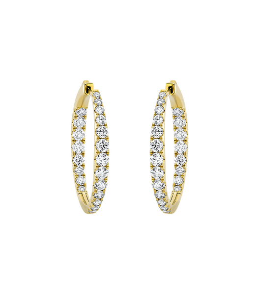 Brogle Selection diamond hoop earrings Brogle Selection diamond hoop earrings