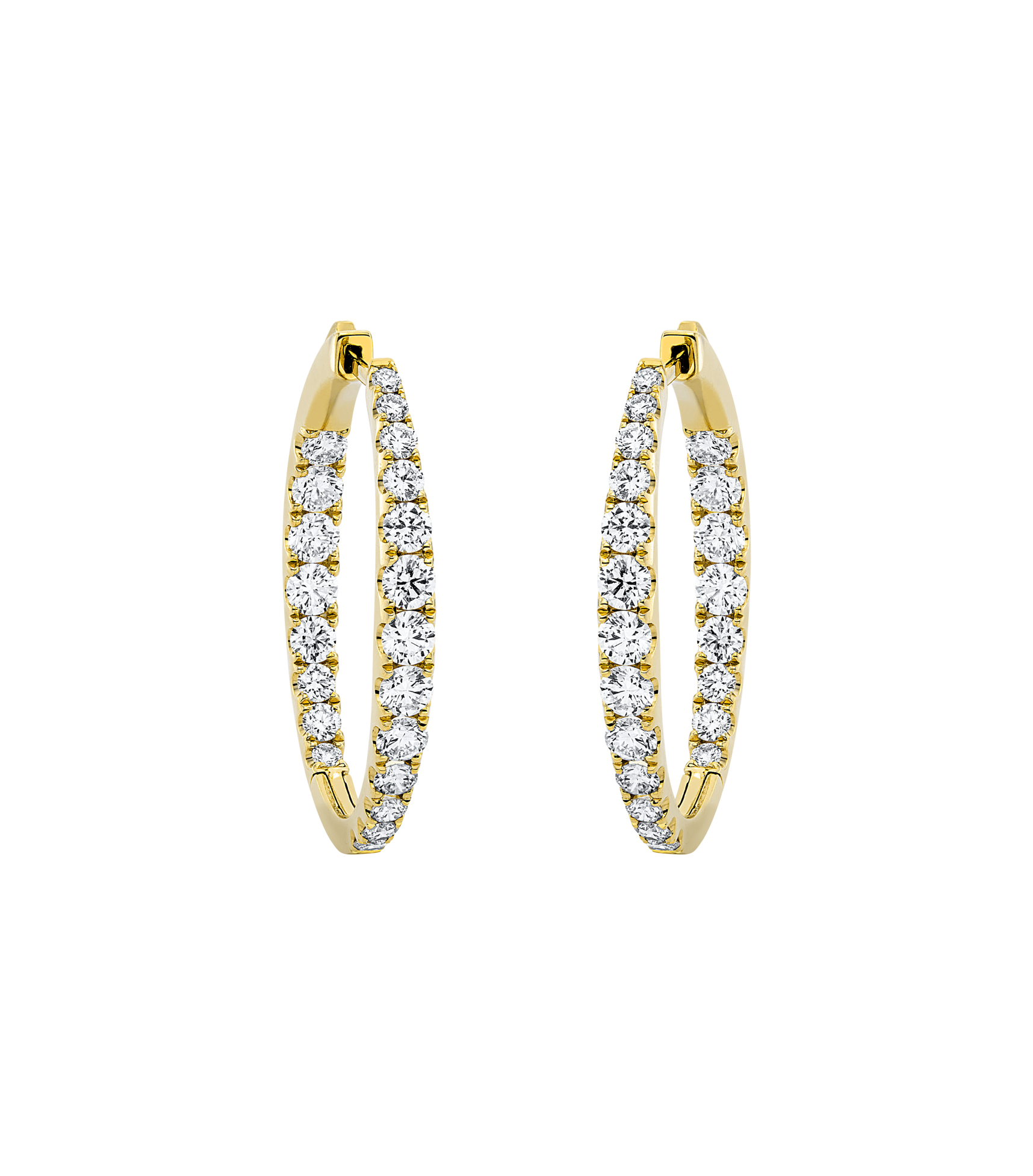 Brogle Selection diamond hoop earrings Brogle Selection diamond hoop earrings