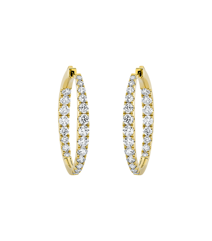 Brogle Selection diamond hoop earrings Brogle Selection diamond hoop earrings