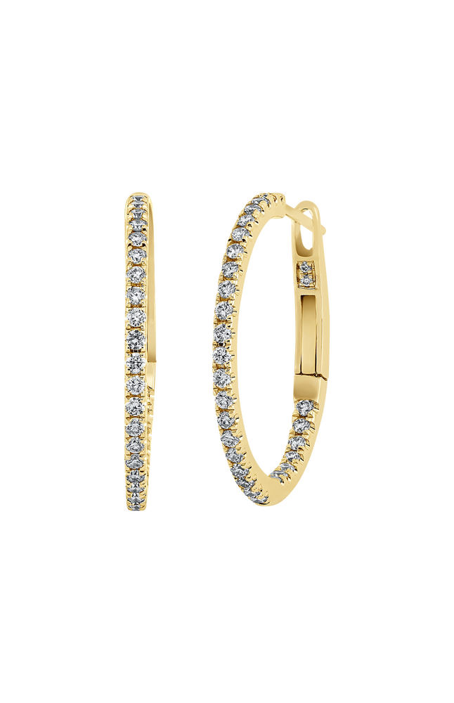 Brogle Classic diamond hoop earrings Brogle Classic diamond hoop earrings