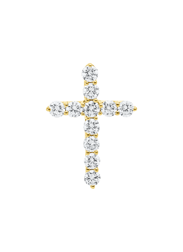Brogle Classic cross pendant with diamonds