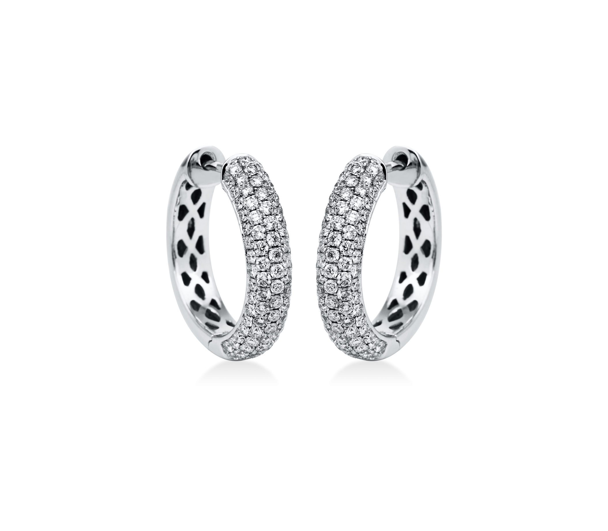 Brogle Selection diamond hoop earrings