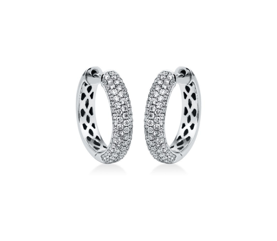 Brogle Selection diamond hoop earrings