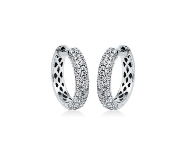 Brogle Selection diamond hoop earrings