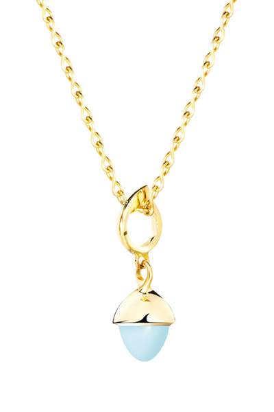 Tamara Comolli Mikado Flamenco Aqua Chalcedony Pendant