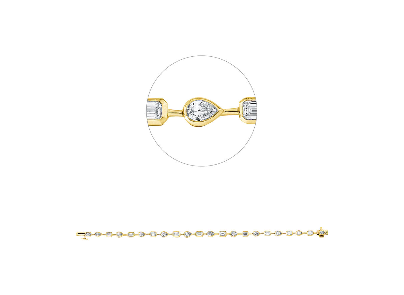 Brogle Selection Bicolor Diamantarmband