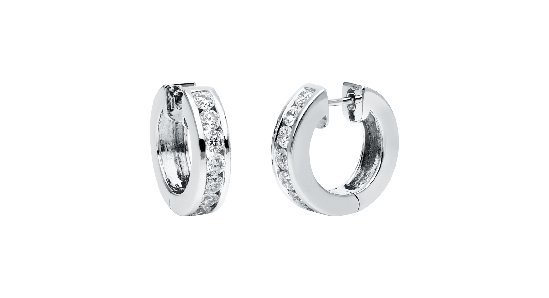 Brogle Selection diamond hoop earrings Brogle Selection diamond hoop earrings