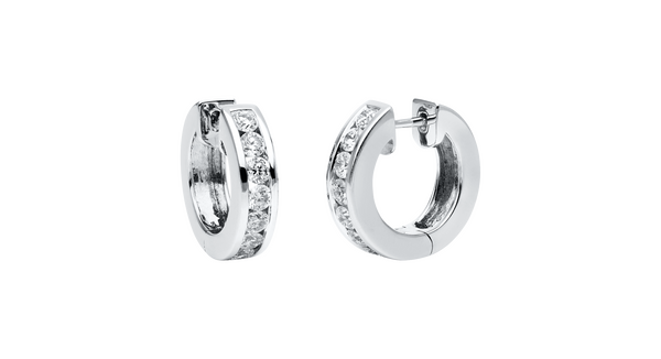 Brogle Selection diamond hoop earrings Brogle Selection diamond hoop earrings