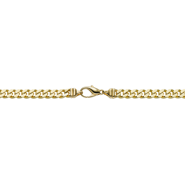 Brogle Selection Essentials curb chain bracelet 4-sided diamond-coated 6mm Brogle Selection Essentials curb chain bracelet 4-sided diamond-coated 6mm