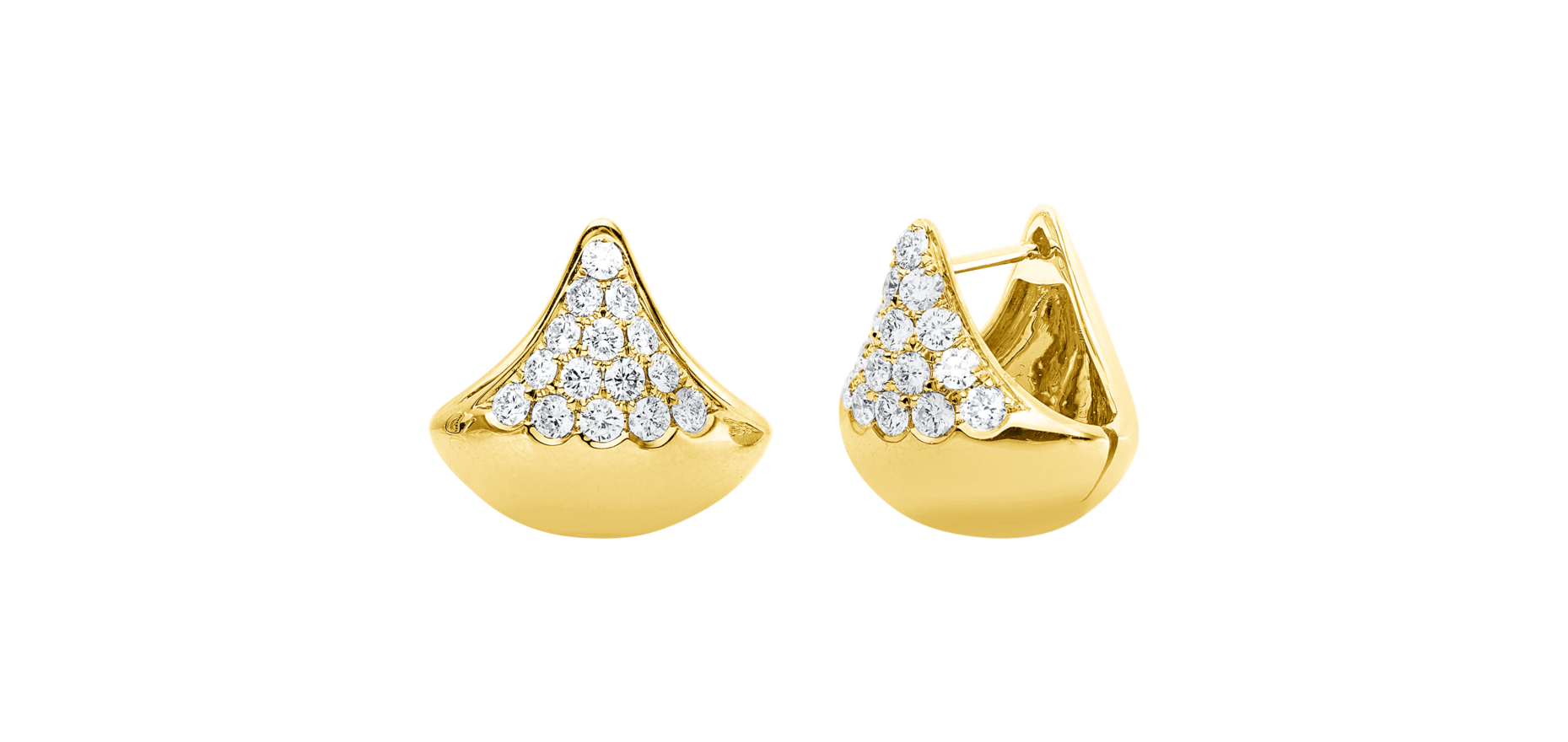 Brogle Selection diamond hoop earrings Brogle Selection diamond hoop earrings