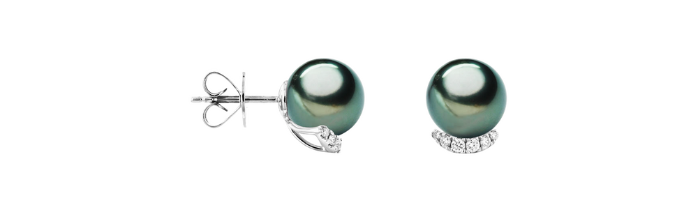 Brogle Selection Ocean Tahiti pearl stud earrings