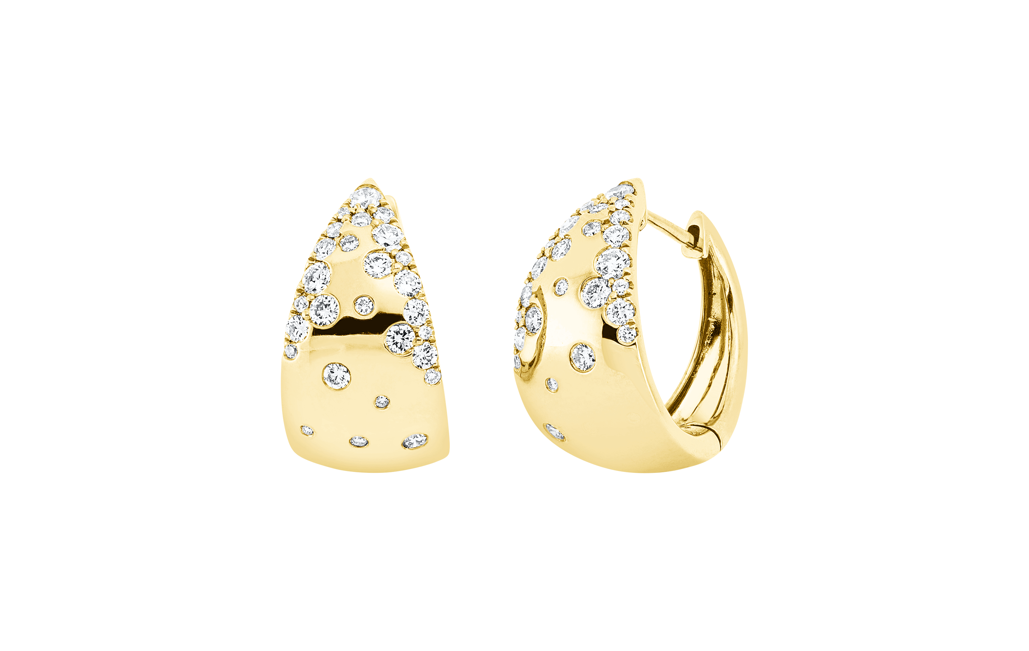 Brogle Selection diamond hoop earrings Brogle Selection diamond hoop earrings