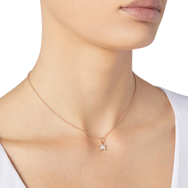 0007 DMC3002 STARS EPB9R 100 Dodo star charm rose gold cathedral effect mother of pearl enamel t64b0482259bc630b