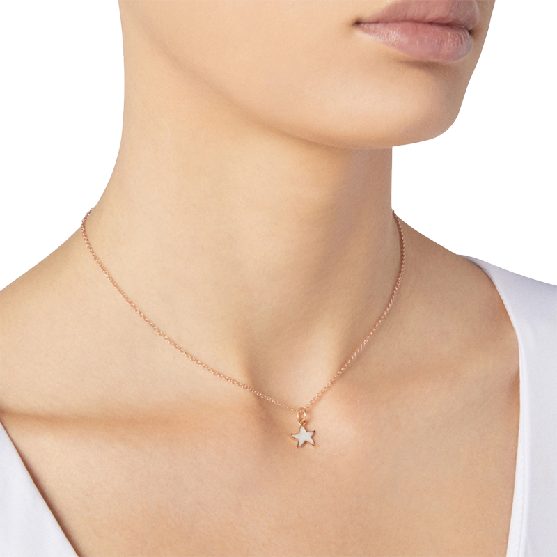 0007 DMC3002 STARS EPB9R 100 Dodo star charm rose gold cathedral effect mother of pearl enamel t64b0482259bc630b