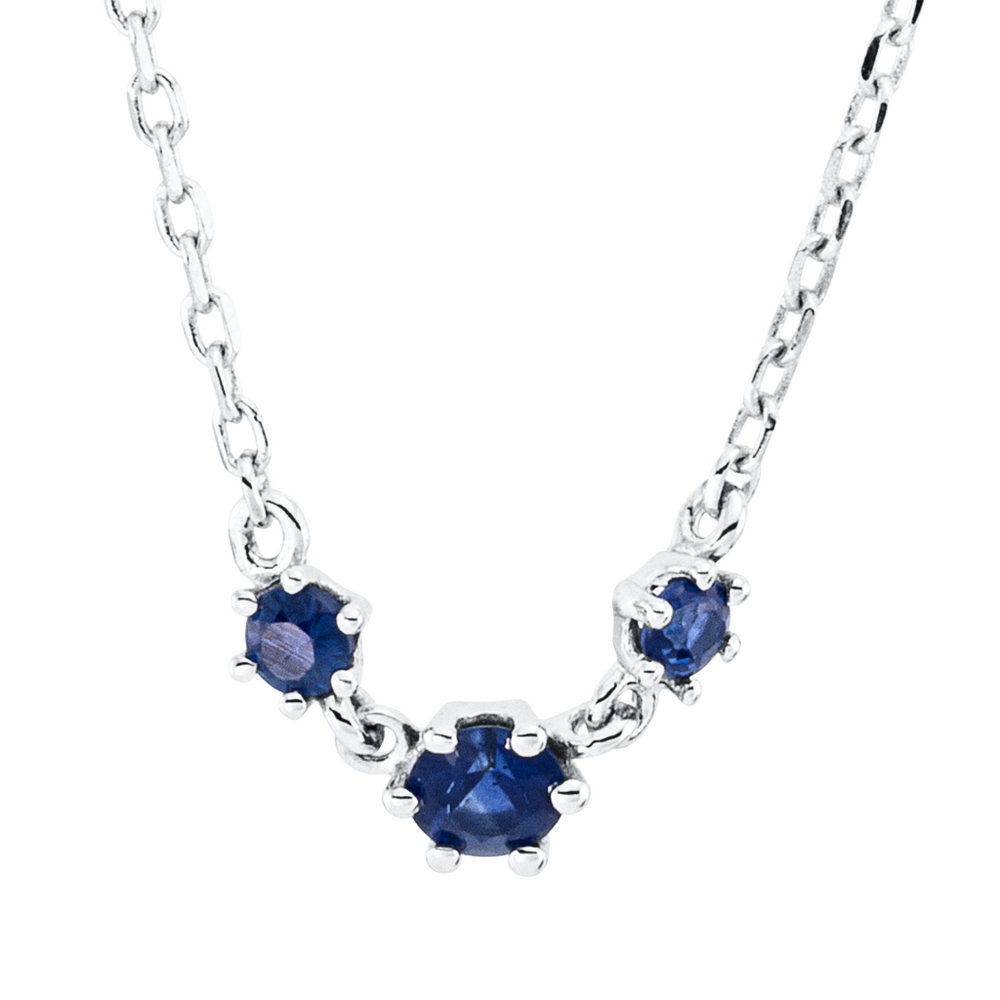 Brogle Classic gold chain with sapphire pendant