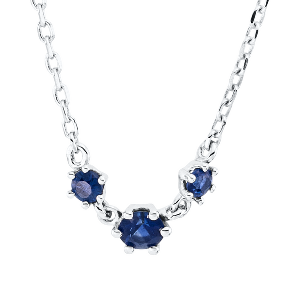 Brogle Classic gold chain with sapphire pendant
