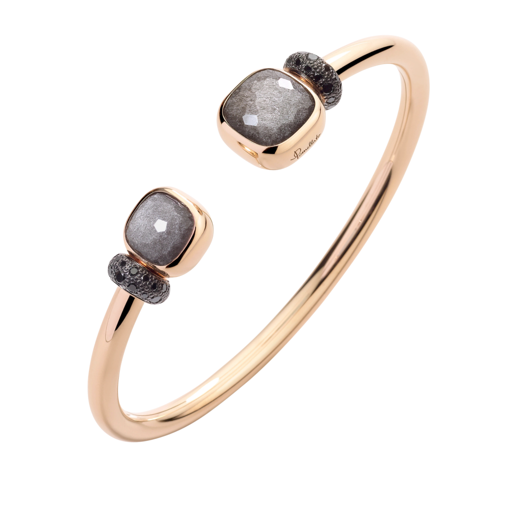 Pomellato Nudo Classic & Petit with Obsidian Bangle Pomellato Nudo Classic & Petit with Obsidian Bangle