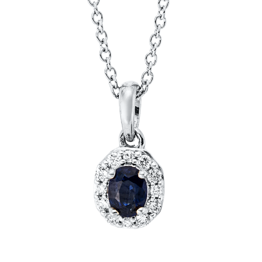 Brogle Classic Kette mit Saphiranhänger