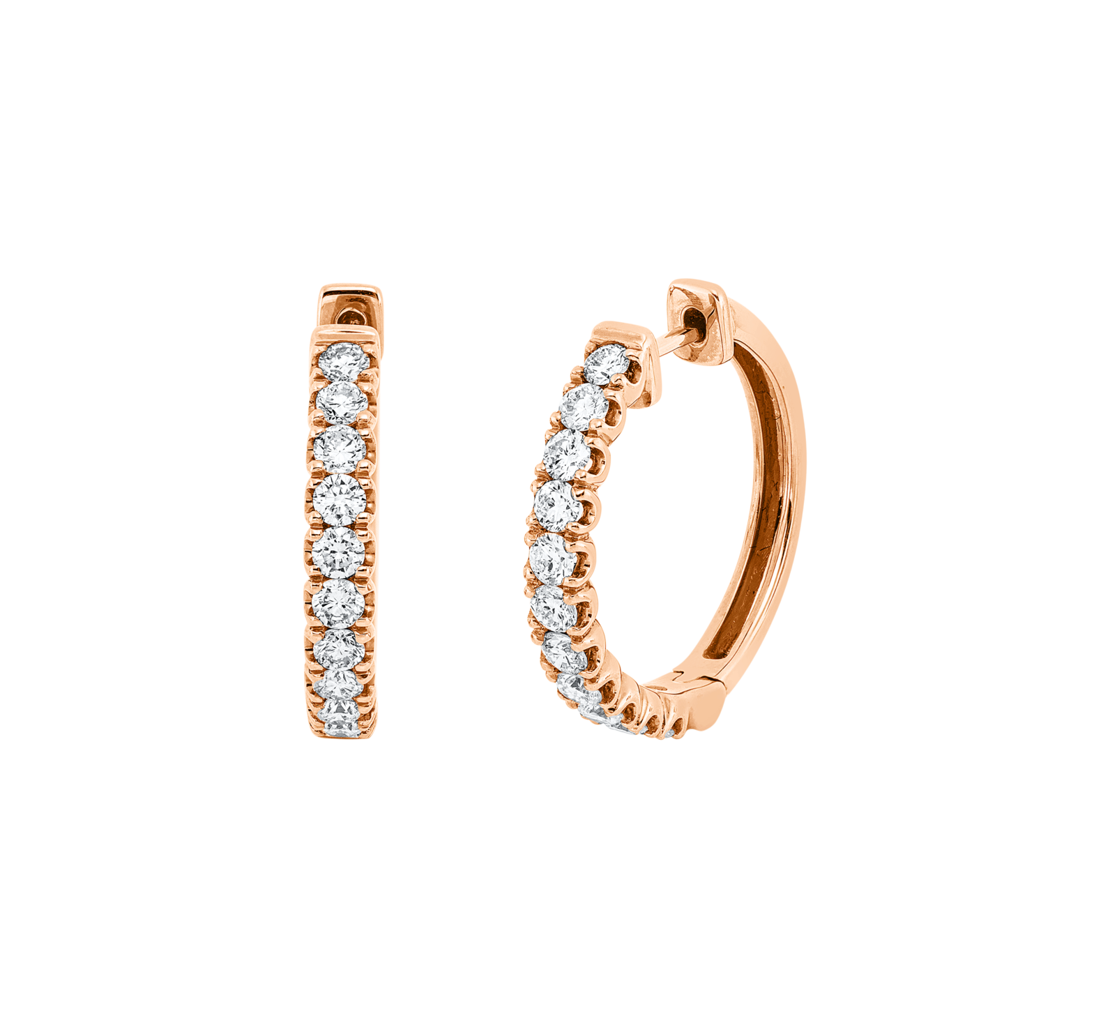 Brogle Selection diamond hoop earrings