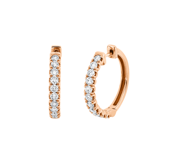 Brogle Selection diamond hoop earrings