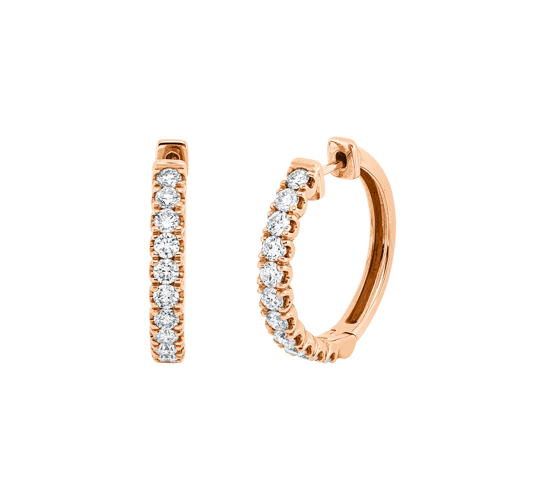 Brogle Selection diamond hoop earrings Brogle Selection diamond hoop earrings
