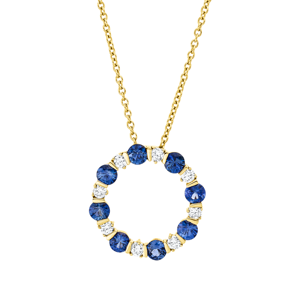 Brogle Classic Kette mit Saphiranhänger