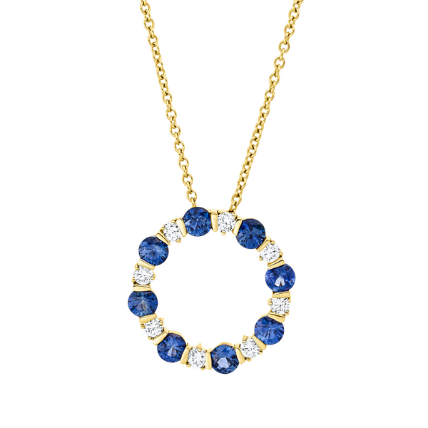 Brogle Classic Kette mit Saphiranhänger