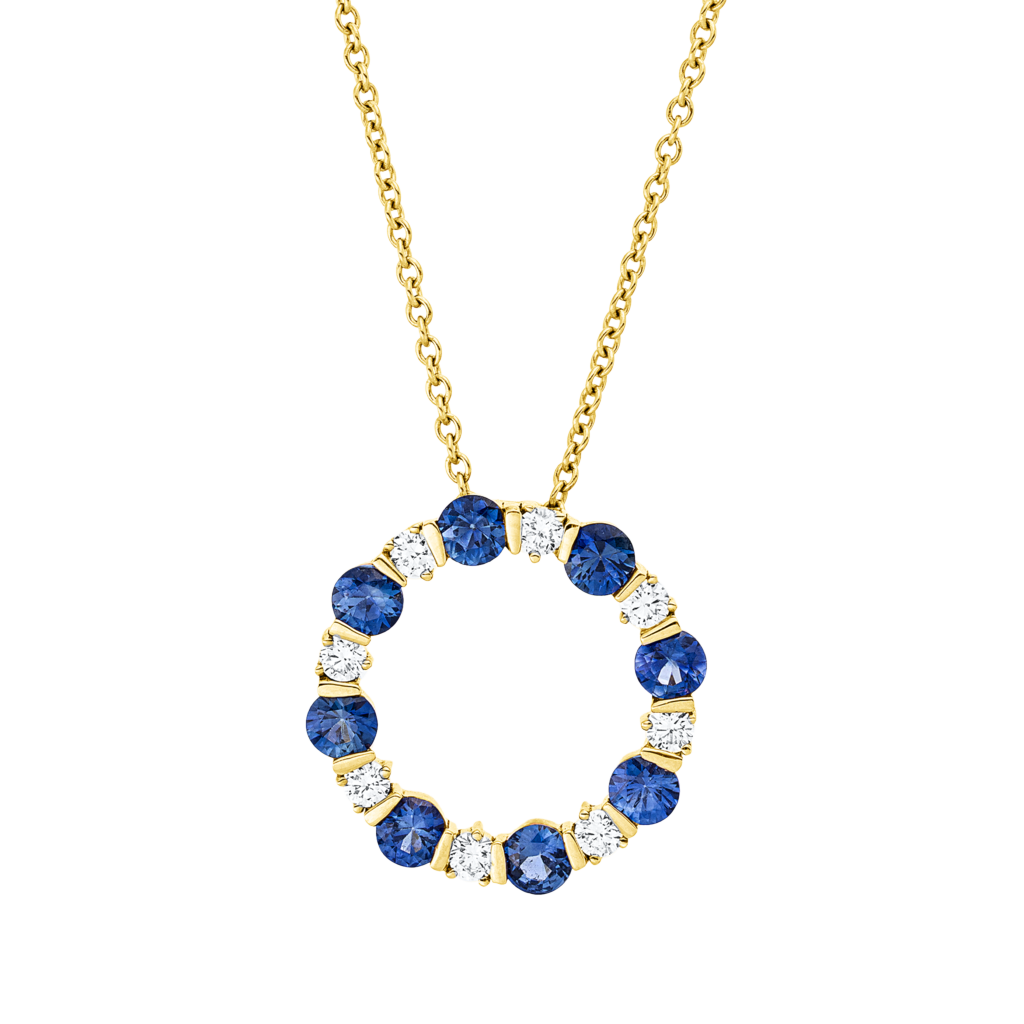 Brogle Classic necklace with sapphire pendant Brogle Classic necklace with sapphire pendant
