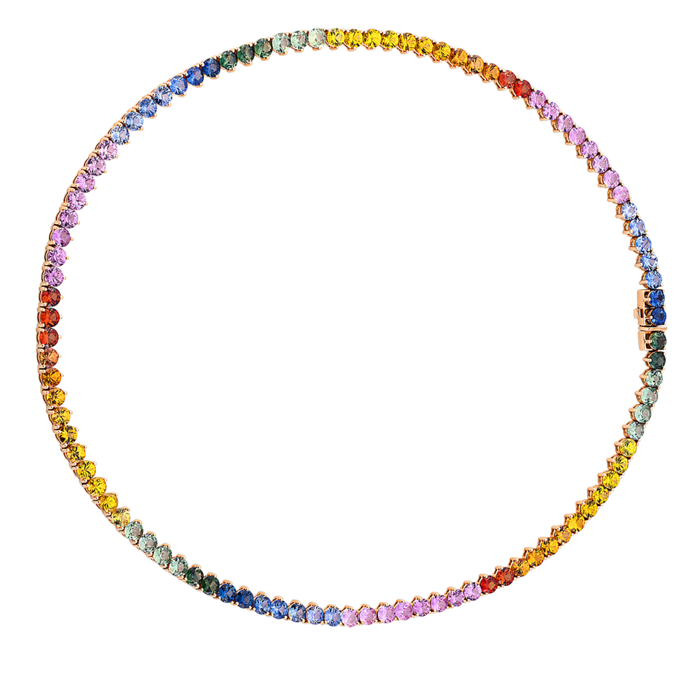 Brogle Selection sapphire necklace Rainbow Brogle Selection sapphire necklace Rainbow