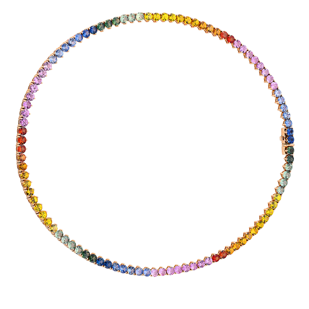 Brogle Selection sapphire necklace Rainbow Brogle Selection sapphire necklace Rainbow
