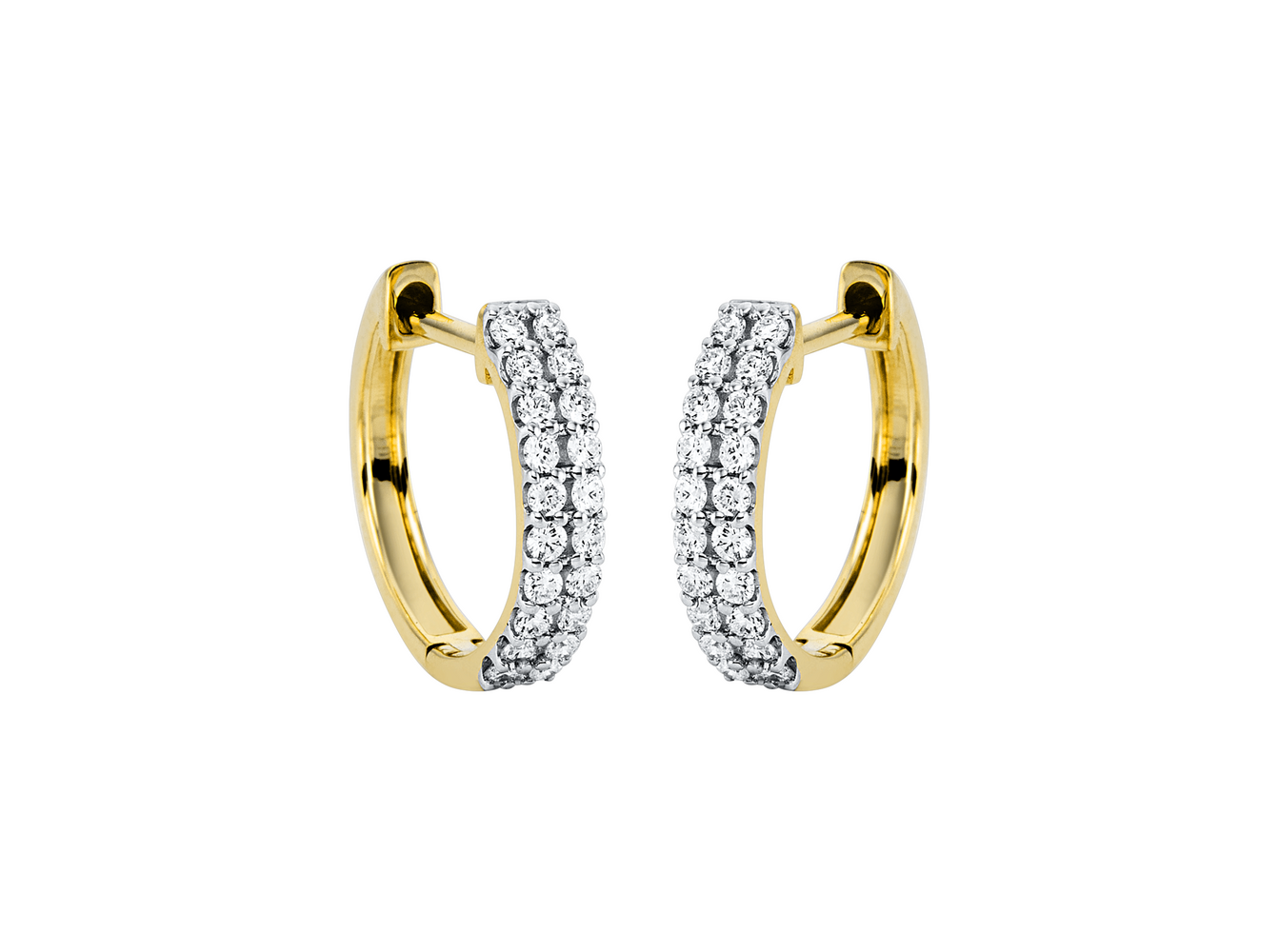 Brogle Classic diamond hoop earrings