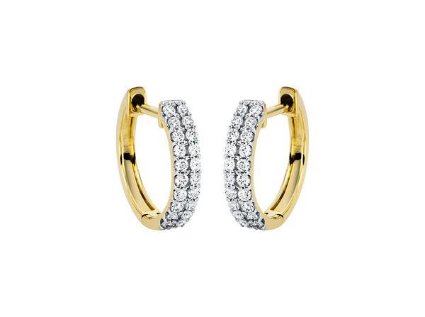 Brogle Classic diamond hoop earrings