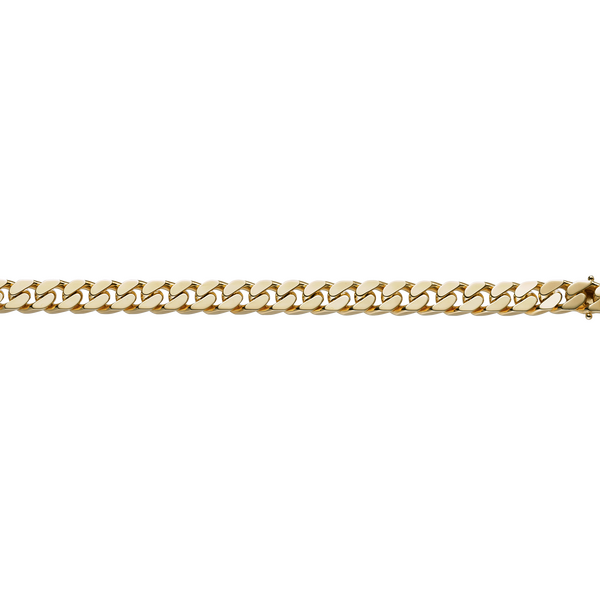 Brogle Selection Essentials curb chain bracelet 4-sided diamond-coated 8mm Brogle Selection Essentials curb chain bracelet 4-sided diamond-coated 8mm