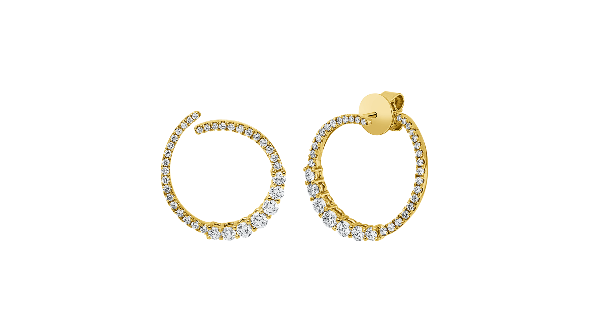 Brogle Selection diamond hoop earrings Brogle Selection diamond hoop earrings