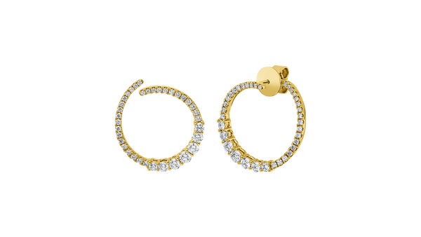Brogle Selection diamond hoop earrings Brogle Selection diamond hoop earrings