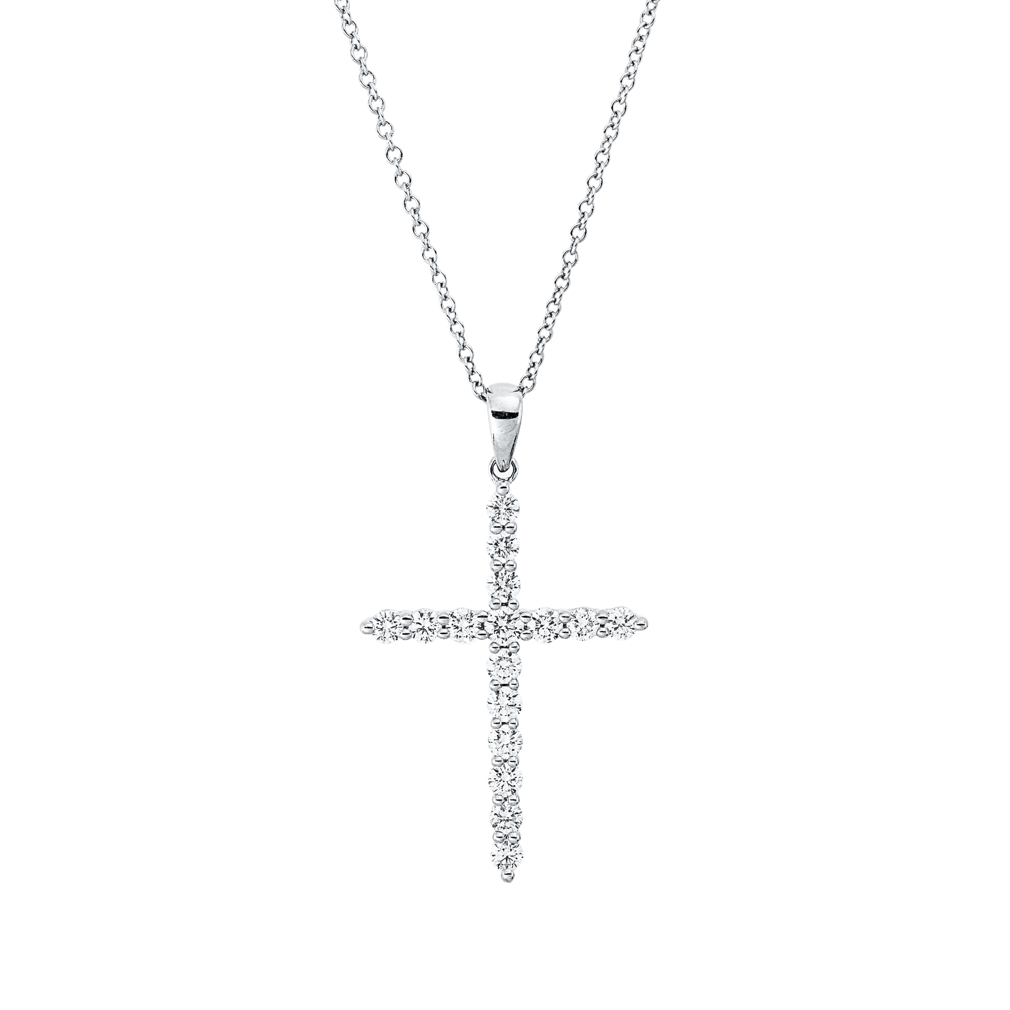 Brogle Classic Kette mit Diamantkreuz Brogle Classic Kette mit Diamantkreuz