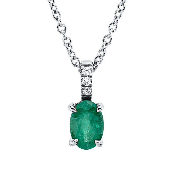 Brogle Classic necklace with emerald pendant