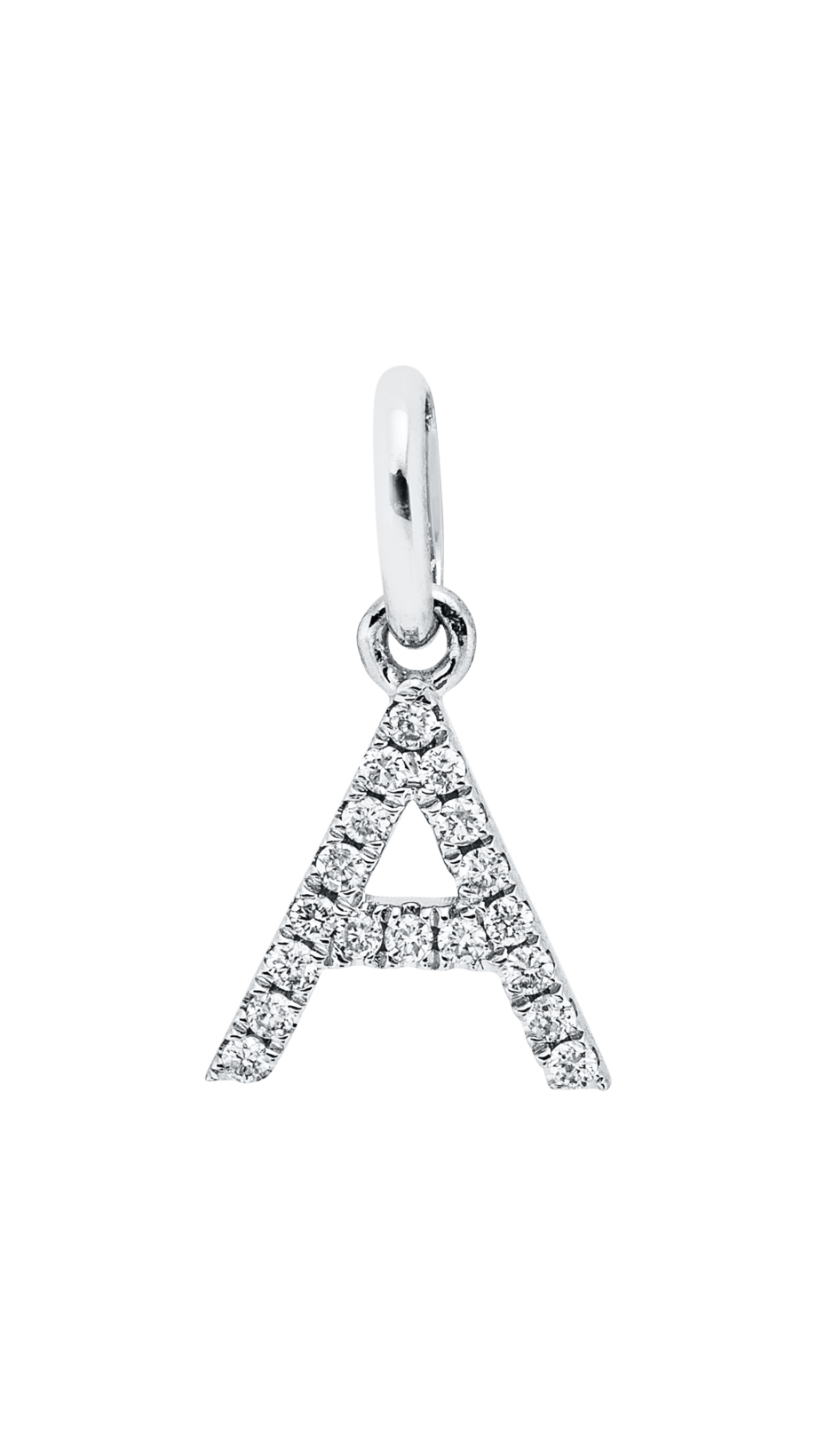 Brogle Classic letter pendant A with diamonds